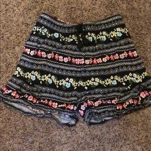 flower patterned shorts